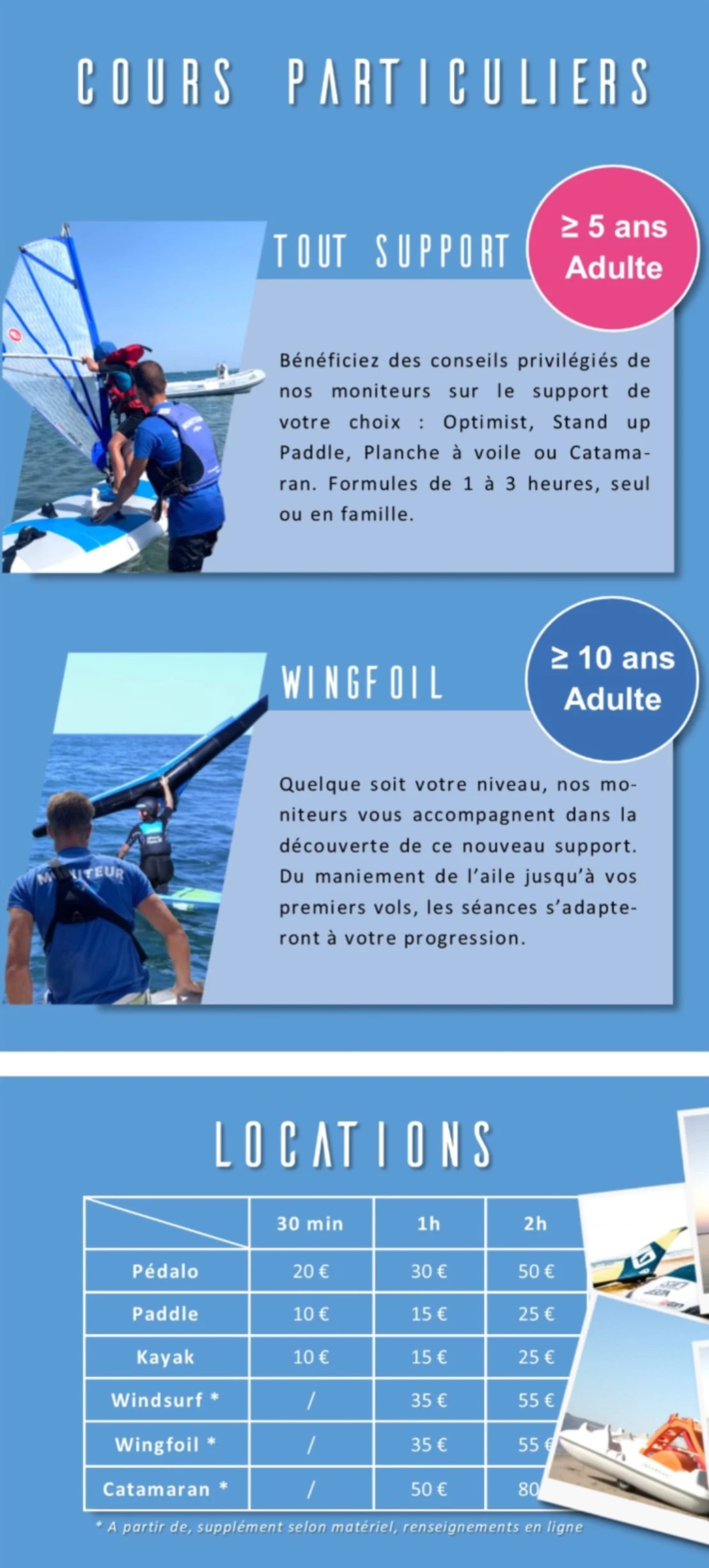 cours particuliers de voile & wingfoil 